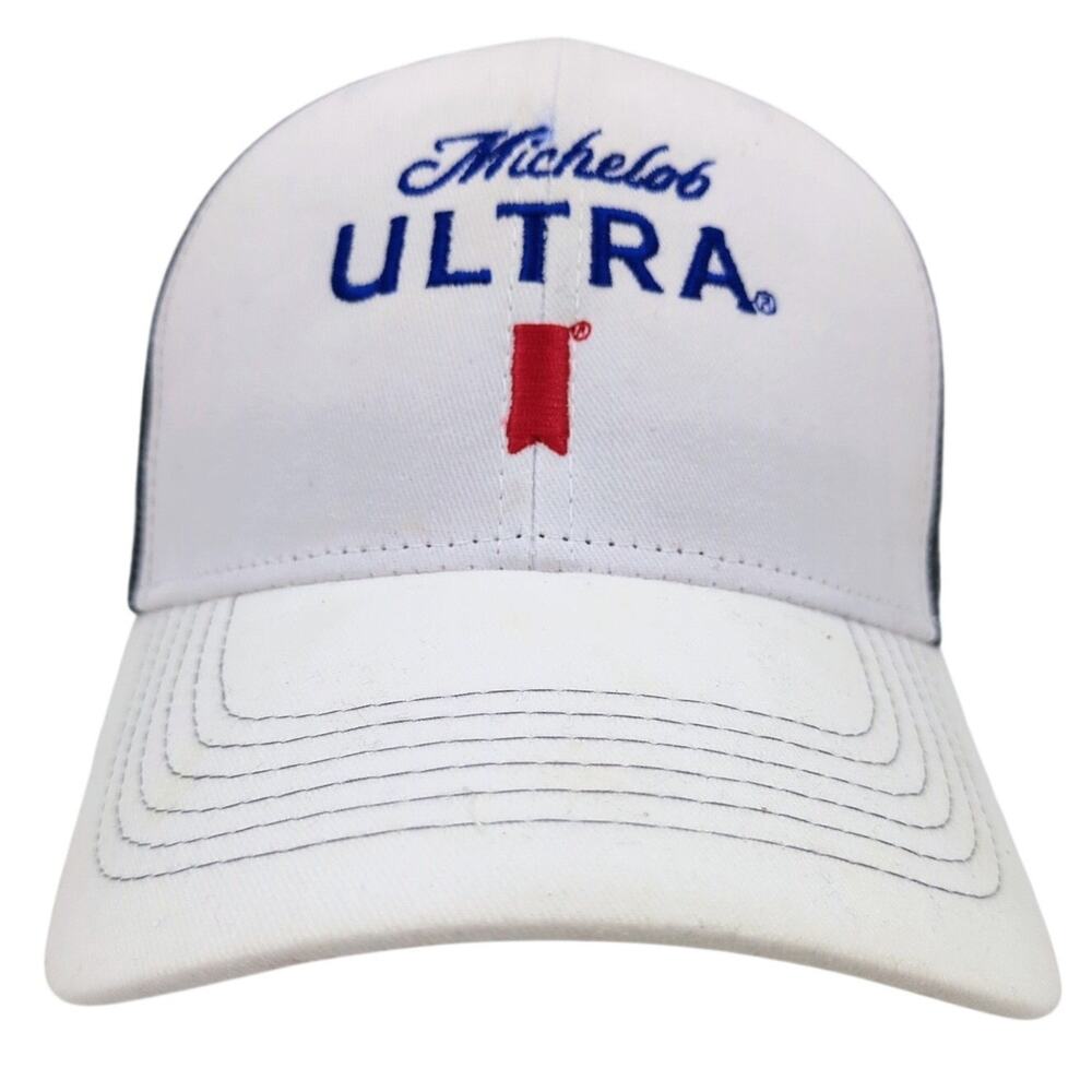 Michelob ULTRA Trucker Hat White Black Mesh Snapback Beer Promo Cap Hit Wear